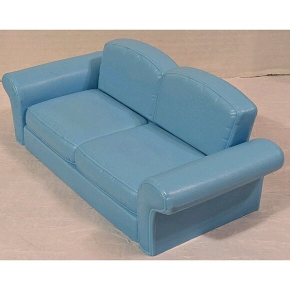 Y2K Barbie Furniture Couch Chair Sofa Blue Living In Style Room Set Plastic 2002 - Picture 12 of 14